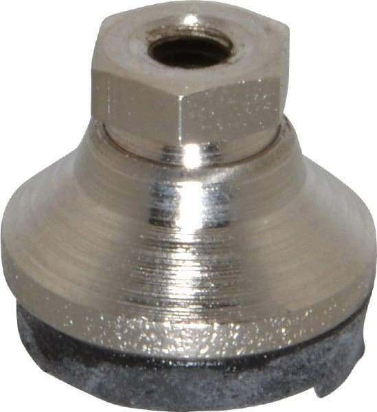 Gibraltar - 525 Lb Capacity, 10-32 Thread, 1/2" OAL, Steel Stud, Tapped Pivotal Socket Mount Leveling Pad - 3/4" Base Diam, Steel Pad, 3/8" Hex - Americas Industrial Supply