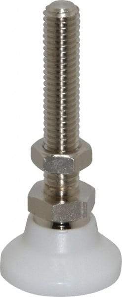 Gibraltar - 3/8-16 Bolt Thread, Studded Pivotal Stud Mount Leveling Pad & Mount - 300 Max Lb Capacity, 1-1/4" Base Diam - Americas Industrial Supply