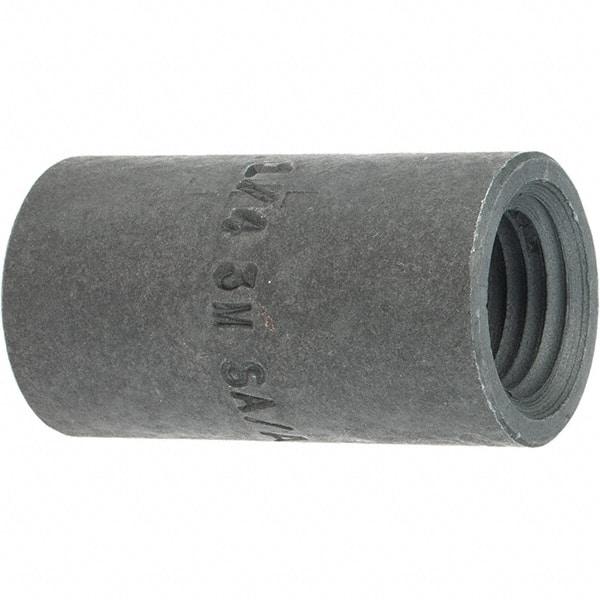 Made in USA - Size 1/4", Class 3,000, Forged Carbon Steel Black Pipe Coupling - 3,000 psi, Threaded End Connection - Americas Industrial Supply