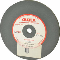 Cratex - 6" Diam x 1/2" Hole x 1/4" Thick, Surface Grinding Wheel - Silicon Carbide, Coarse Grade, 3,600 Max RPM, Rubber Bond, No Recess - Americas Industrial Supply