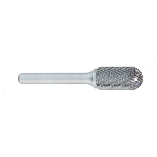 ‎SC-1 -1/4 × 5/8 LOC × 1/4 Shank × 2 OAL Cylindrical Ball Nose Carbide Medium Tough Cut Burr - Americas Industrial Supply
