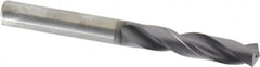 Kennametal - 8mm 140° Spiral Flute Solid Carbide Screw Machine Drill Bit - TiAlN Finish, Right Hand Cut, 41mm Flute Length, 79mm OAL, Standard Point, Straight Shank, Through Coolant - Americas Industrial Supply