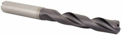 Kennametal - 3/8" 140° Solid Carbide Jobber Drill - TiAlN Finish, Right Hand Cut, Spiral Flute, Straight Shank, 103mm OAL, Standard Point - Americas Industrial Supply