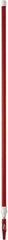 Vikan - 115 x 1-1/4" Aluminum Squeegee Handle - European Threaded Connection, Red, Telescoping - Americas Industrial Supply