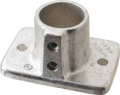 Hollaender - 1" Pipe, Base Flange, Aluminum Alloy Flange Pipe Rail Fitting - Bright Finish - Americas Industrial Supply