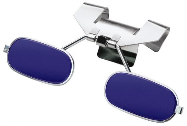 Metal Hard Hat Clip Lenses Clip-On Attachment, Blue, Compatible with All Hard Hats