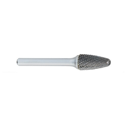 ‎SF-1 -6mm × 16mm LOC × 6mm Shank × 50mm OAL Round Nose Tree Carbide Medium Tough Cut Burr - Americas Industrial Supply