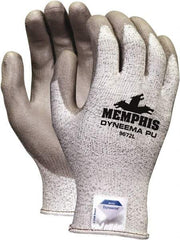 MCR Safety - Size 2XL, ANSI Cut Lvl A3, Puncture Lvl 3, Abrasion Lvl 5, Cut & Puncture Resistant Gloves - Palm Coated, Gray - Americas Industrial Supply
