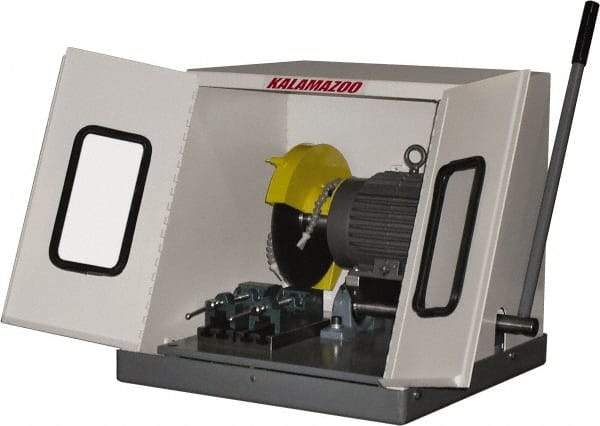 Kalamazoo - 10" Blade Diam, 5/8" Arbor Hole, Straight Chop & Cutoff Saw - 3,450 RPM, 2 hp, 220/440 Volts, 3 Phase - Americas Industrial Supply