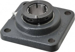 Browning - 1-1/4" ID, 4-1/4" OAL x 4-1/4" OAH 4-Bolt Flange - 2,567 Lb Static Cap, 4,381 Lb Dyn Cap, 3-1/4" Btw Mnt Hole Ctrs, Cast Iron - Americas Industrial Supply