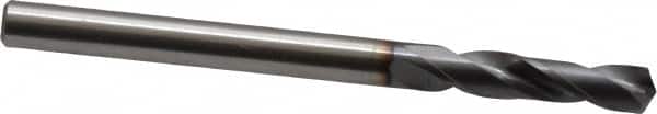 OSG - 5/32" 130° Spiral Flute Powdered Metal Screw Machine Drill Bit - TiCN Finish, Right Hand Cut, 22mm Flute Length, 54mm OAL, Standard Point, Straight Shank - Americas Industrial Supply