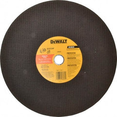 DeWALT - 14" Aluminum Oxide/Silicon Carbide Blend Cutoff Wheel - 1/8" Thick, 1" Arbor, 5,500 Max RPM, Use with Circular Saws - Americas Industrial Supply