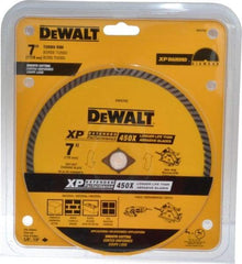 DeWALT - 7" Diam, 5/8" Arbor Hole Diam, Wet & Dry Cut Saw Blade - Diamond-Tipped, Standard Round Arbor - Americas Industrial Supply