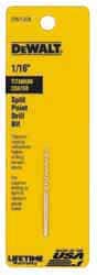 DeWALT - 7/16" Drill Bit, 3/8" Shank Diam, 135°, High Speed Steel Silver & Deming Reduced Shank Drill Bit - Americas Industrial Supply