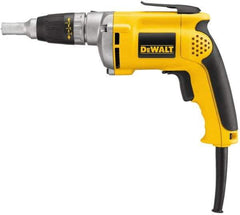 DeWALT - Pistol Grip Handle, 4,000 RPM, 81 In/Lb Torque, Electric Screwdriver - 1/4" Bit Holder, 120 Volts, 6.3 Amps - Americas Industrial Supply