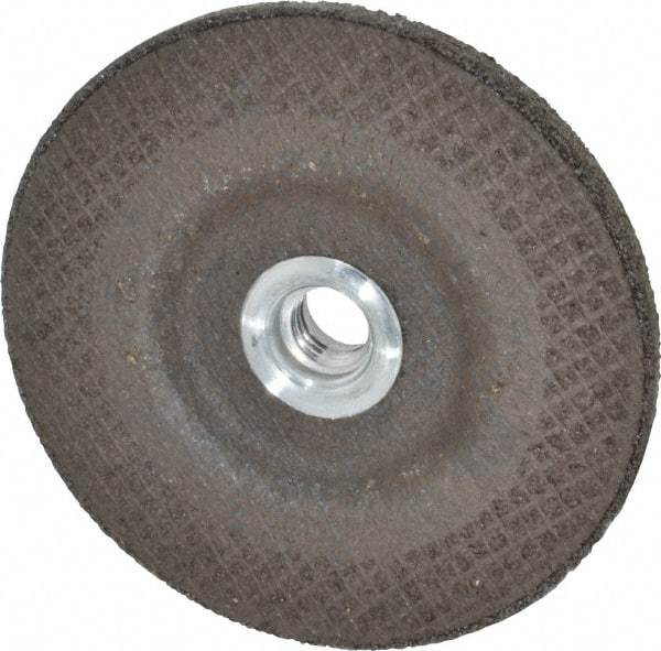 DeWALT - 24 Grit, 4-1/2" Wheel Diam, 1/4" Wheel Thickness, Type 27 Depressed Center Wheel - Aluminum Oxide, R Hardness, 13,300 Max RPM, Compatible with Angle Grinder - Americas Industrial Supply