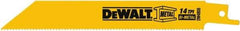 DeWALT - Bi-Metal Reciprocating Saw Blade - Straight Profile, 14 TPI, Toothed Edge - Americas Industrial Supply