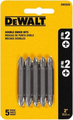 DeWALT - #2, Reversible Phillips Screwdriver Pack Standard Bit - 1/4" Drive, 2" OAL - Americas Industrial Supply