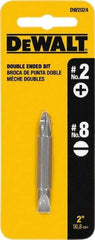 DeWALT - #2 Phillips/Slotted Screwdriver Bit - 1/4" Hex Drive, 2" OAL - Americas Industrial Supply