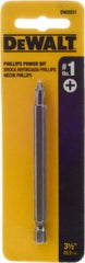 DeWALT - #1 Phillips Screwdriver Bit - 1/4" Hex Drive, 3-1/2" OAL - Americas Industrial Supply