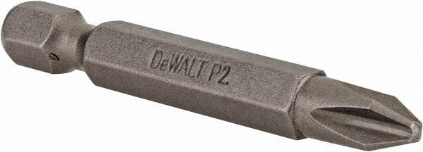 DeWALT - #2 Phillips Screwdriver Bit - 1/4" Hex Drive, 2" OAL - Americas Industrial Supply