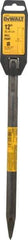 DeWALT - 12" OAL, 3/4" Shank Diam, Moil Point Chisel - SDS Max Drive, SDS Max Shank, Steel - Americas Industrial Supply