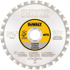 DeWALT - 5-3/8" Diam, 30 Tooth Wet & Dry Cut Saw Blade - Steel, Standard Round Arbor - Americas Industrial Supply