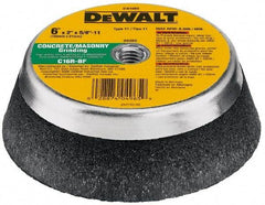 DeWALT - 6" Diam x 2" Thick, R Hardness, 16 Grit Surface Grinding Wheel - Aluminum Oxide/Silicon Carbide Blend, Type 11, Very Coarse Grade, 6,000 Max RPM - Americas Industrial Supply