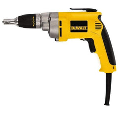 DeWALT - Pistol Grip Handle, 2,500 RPM, 132 In/Lb Torque, Electric Screwdriver - 1/4" Bit Holder, 120 Volts, 6.5 Amps - Americas Industrial Supply