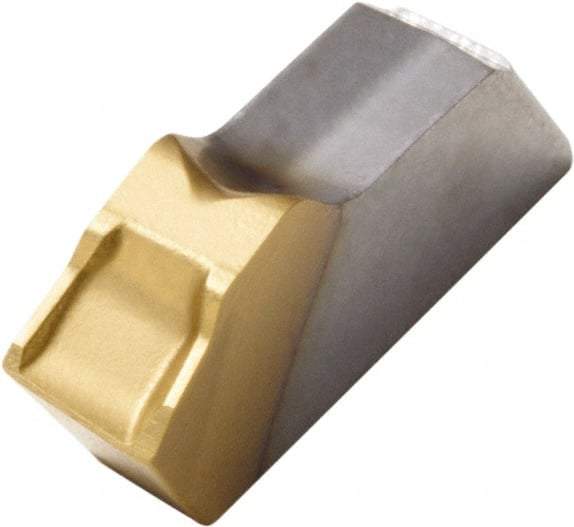 Seco - 150.1014 14 CP600 Grade, 0.122" Cutting Width, Carbide Cutoff Insert - 6° Right Hand Lead Angle, 0.008" Cnr Rad, TiAlN/TiN Coated, Single End - Americas Industrial Supply