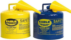 Eagle - 5 Gal Galvanized Steel Type I Safety Can - 13-1/2" High x 12-1/2" Diam, Blue - Americas Industrial Supply