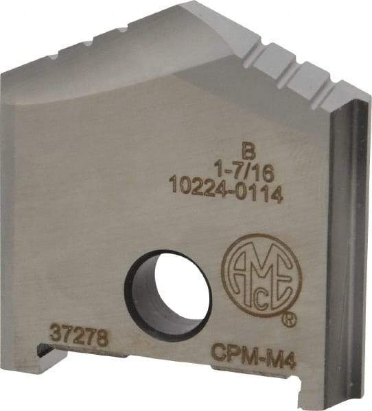 Allied Machine and Engineering - 1-7/16" Diam x 11/16" Thick, Seat Code B, 130° Included Angle Spade Drill Insert - Uncoated Powdered Metal, Powdered Metal, Series B - Americas Industrial Supply