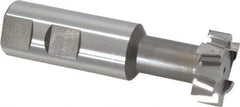 Interstate - 1-1/4" Cut Diam, 31/64" Cut Width, 21/32" Neck Diam, 1" Shank Diam, 3-15/16" OAL, M42 Cobalt T-Slot Cutter - Uncoated, 5/8" Bolt, Straight Teeth, 10 Teeth - Americas Industrial Supply