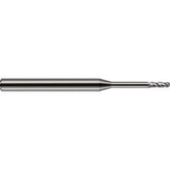Harvey Tool - 0.9mm Diam, 0.105" LOC, 4 Flute Solid Carbide Ball End Mill - Exact Industrial Supply