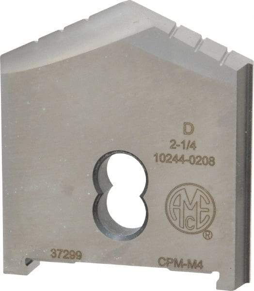 Allied Machine and Engineering - 2-1/4" Diam x 3/8" Thick, Seat Code D, 130° Included Angle Spade Drill Insert - Uncoated Powdered Metal, Powdered Metal, Series D - Americas Industrial Supply