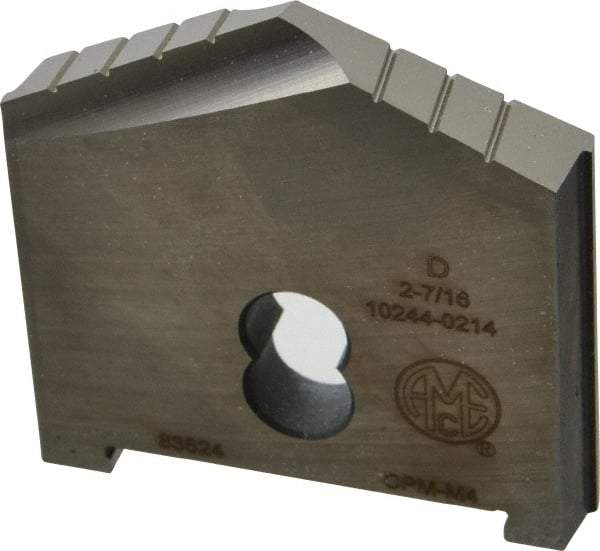 Allied Machine and Engineering - 2-7/16" Diam x 3/8" Thick, Seat Code D, 130° Included Angle Spade Drill Insert - Uncoated Powdered Metal, Powdered Metal, Series D - Americas Industrial Supply