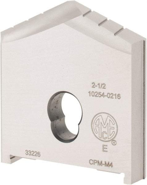 Allied Machine and Engineering - 2-1/2" Diam x 7/16" Thick, Seat Code E, 130° Included Angle Spade Drill Insert - Uncoated Powdered Metal, Powdered Metal, Series E - Americas Industrial Supply