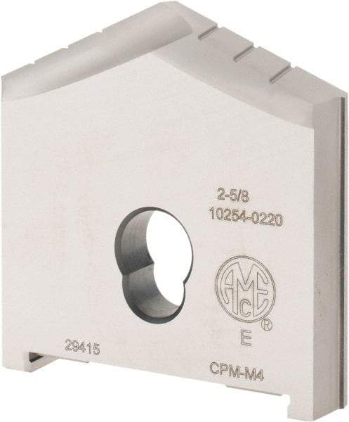 Allied Machine and Engineering - 2-5/8" Diam x 1/2" Thick, Seat Code E, 130° Included Angle Spade Drill Insert - Uncoated Powdered Metal, Powdered Metal, Series E - Americas Industrial Supply