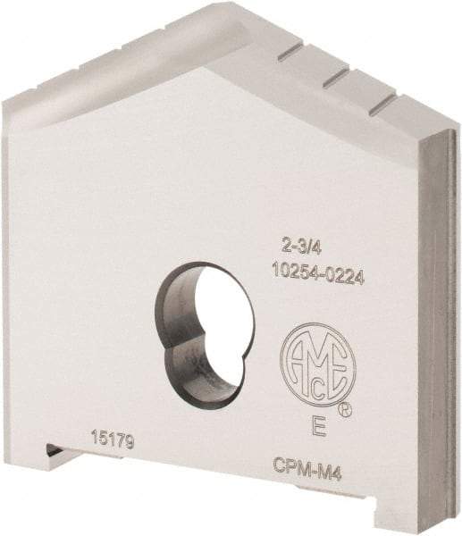 Allied Machine and Engineering - 2-3/4" Diam x 7/16" Thick, Seat Code E, 130° Included Angle Spade Drill Insert - Uncoated Powdered Metal, Powdered Metal, Series E - Americas Industrial Supply