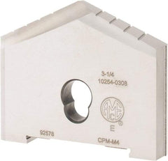Allied Machine and Engineering - 3-1/4" Diam x 7/16" Thick, Seat Code E, 130° Included Angle Spade Drill Insert - Uncoated Powdered Metal, Powdered Metal, Series E - Americas Industrial Supply