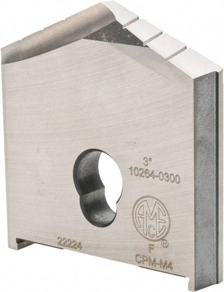 Allied Machine and Engineering - 3" Diam x 5/8" Thick, Seat Code F, 130° Included Angle Spade Drill Insert - Uncoated Powdered Metal, Powdered Metal, Series F - Americas Industrial Supply