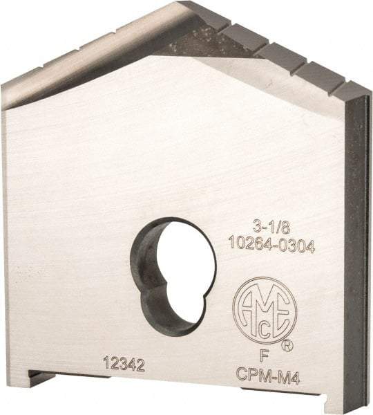 Allied Machine and Engineering - 3-1/8" Diam x 5/8" Thick, Seat Code F, 130° Included Angle Spade Drill Insert - Uncoated Powdered Metal, Powdered Metal, Series F - Americas Industrial Supply