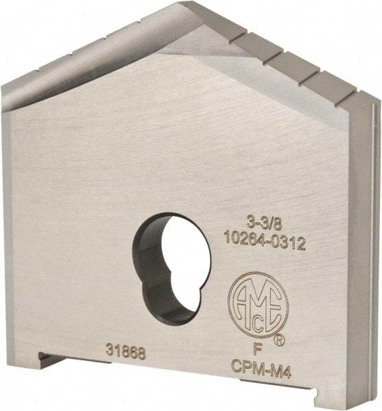 Allied Machine and Engineering - 3-3/8" Diam x 1/2" Thick, Seat Code F, 130° Included Angle Spade Drill Insert - Uncoated Powdered Metal, Powdered Metal, Series F - Americas Industrial Supply