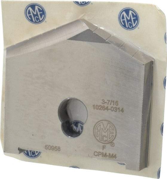 Allied Machine and Engineering - 3-7/16" Diam x 1/2" Thick, Seat Code F, 130° Included Angle Spade Drill Insert - Uncoated Powdered Metal, Powdered Metal, Series F - Americas Industrial Supply