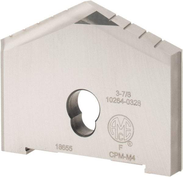 Allied Machine and Engineering - 3-7/8" Diam x 1/2" Thick, Seat Code F, 130° Included Angle Spade Drill Insert - Uncoated Powdered Metal, Powdered Metal, Series F - Americas Industrial Supply