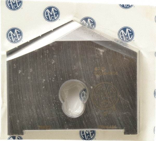 Allied Machine and Engineering - 4-1/8" Diam x 7/16" Thick, Seat Code G, 130° Included Angle Spade Drill Insert - Uncoated Powdered Metal, Powdered Metal, Series G - Americas Industrial Supply