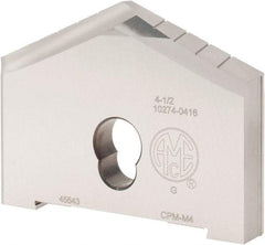 Allied Machine and Engineering - 4-1/2" Diam x 5/8" Thick, Seat Code G, 130° Included Angle Spade Drill Insert - Uncoated Powdered Metal, Powdered Metal, Series G - Americas Industrial Supply