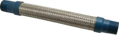Mason Ind. - 1" Pipe, Braided Stainless Steel Single Arch Hose Pipe Expansion Joint - 12" Long, 580 Max psi, Male NPT - Americas Industrial Supply