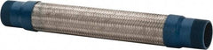 Mason Ind. - 2" Pipe, Braided Stainless Steel Single Arch Hose Pipe Expansion Joint - 18" Long, 360 Max psi, Male NPT - Americas Industrial Supply