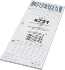 Safco - Suggestion Box Refill Cards - For Use with Suggestion Box - Americas Industrial Supply